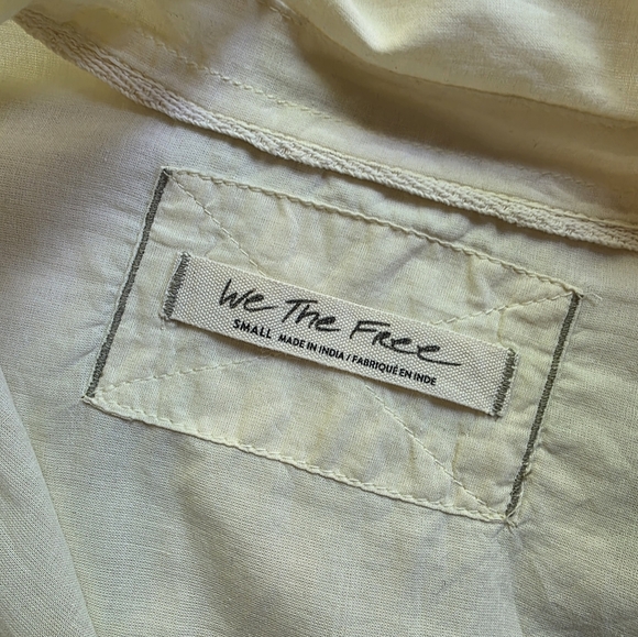 We The Free Cream Yellow Casual Button Down Shirt - Picture 3 of 3